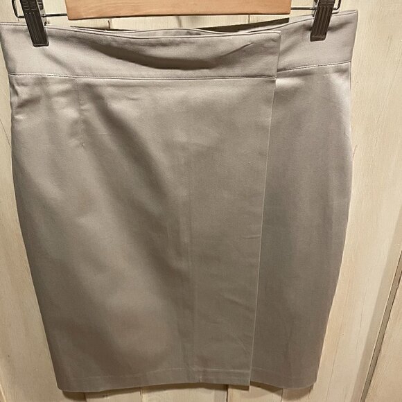 Brooks Brothers Wrap Pencil Skirt, Beige, Stretch8 - Picture 1 of 6